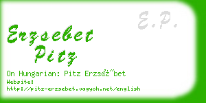 erzsebet pitz business card